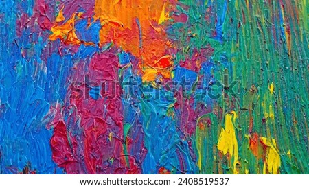 Colorful Abstract Oil Painting Closeup Background