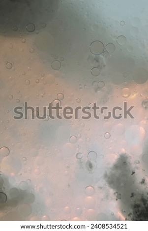 Macro shot of capsules dissolve in hot water