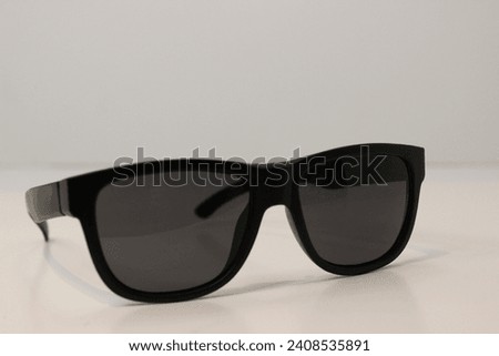 Black Sunglasses on white background 