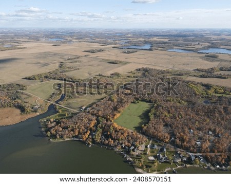 aerial shot of maple lake minnesota