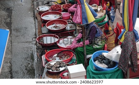 photo of korean seafood market