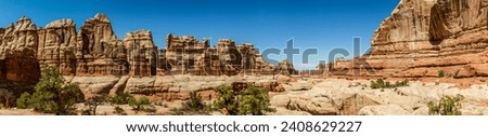 Panorama view of canyons, mesas and buttes nature in canyonlands national park in Utah, America, usa Royalty-Free Stock Photo #2408629227