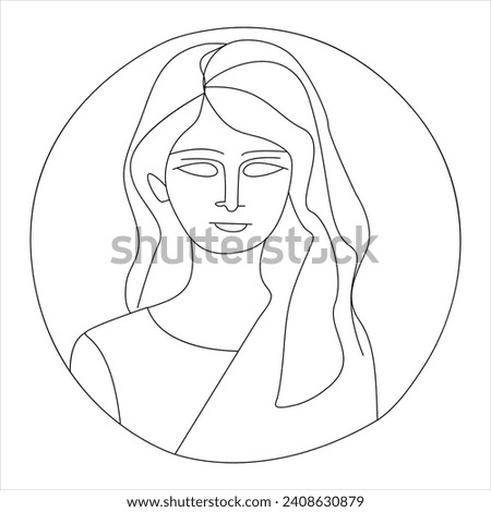 Single line continuous drawing of women's and concept international women's day outline vector illustration