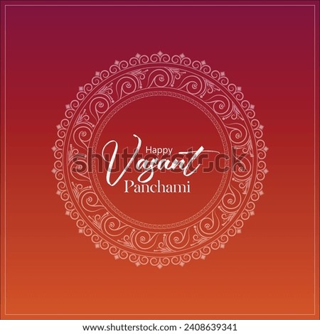 Vector illustration Vasant Panchami India festival Editable Post Banner Template with Goddess of Wisdom Saraswati 