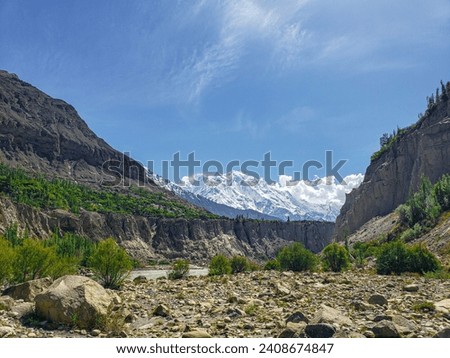 Beautiful Rakaposhi mountain picture capture form hunza valley 