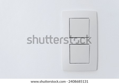 Wall double light switch. Place for text