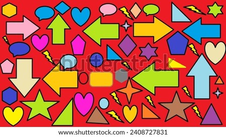 This vector illustration art is a colorful and playful representation of diversity and creativity. It was created using different shapes and bright colors to evoke a sense of joy and creativity.