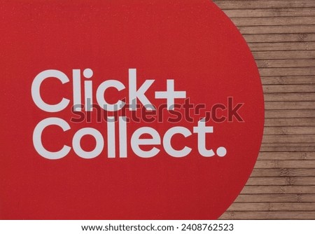 Grocery Store Click and Collect sign