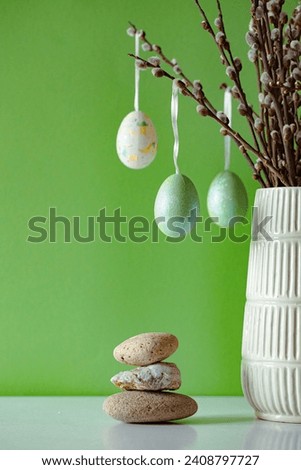 spring easter background. Easter decor concept.