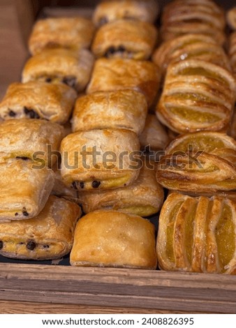 Many Pastry display in tray