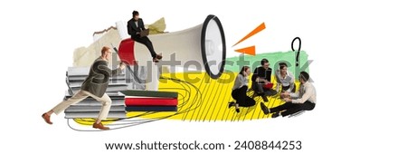 Concept of business, public relations, marketing and management Royalty-Free Stock Photo #2408844253