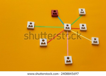 Networking concept still life composition