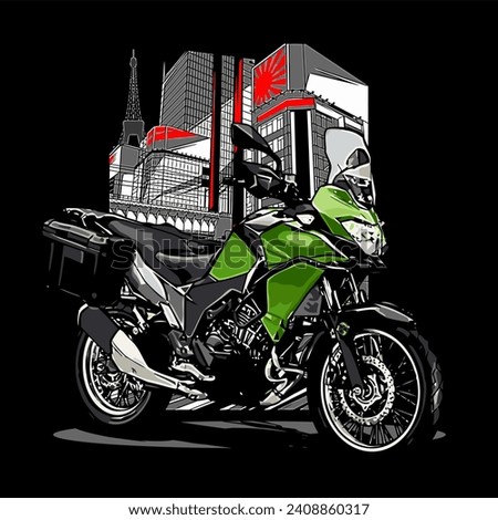 motorbike adventure vector template for graphic design