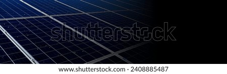 Close up dirty solar cell panels with gradient copy space for writing text concept of save environment save lives