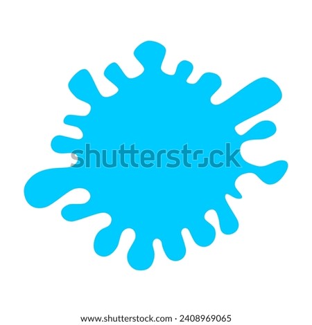 blue splash vector element with flat style
