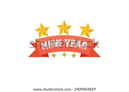 New Year Decoration Sticker Design