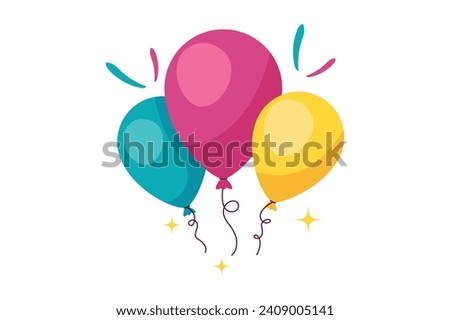 Balloon New Year Sticker Design