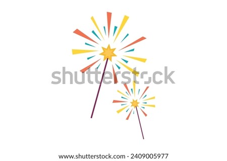 Firework New Year Sticker Design