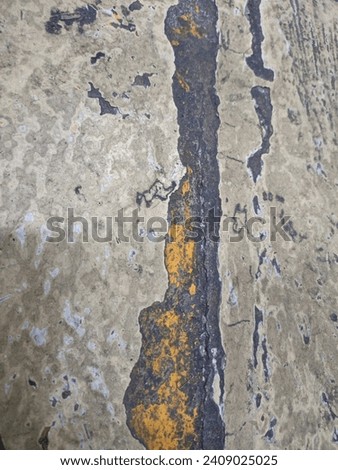 3D photo of peeling floor paint