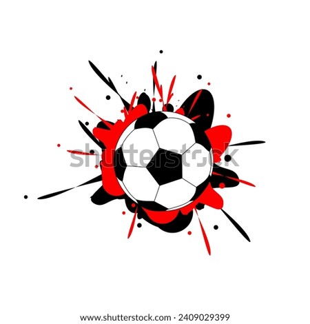 red and black football splash coloured background clip art