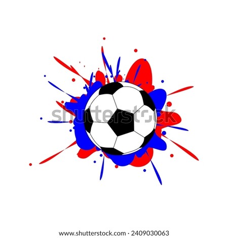 red and blue football splash coloured background clip art