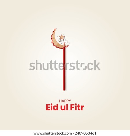 Eid Mubarak islamic design. Eid ul fitr creative ads. Royalty-Free Stock Photo #2409053461