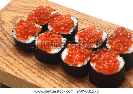 Japanese national food sushi rolls
