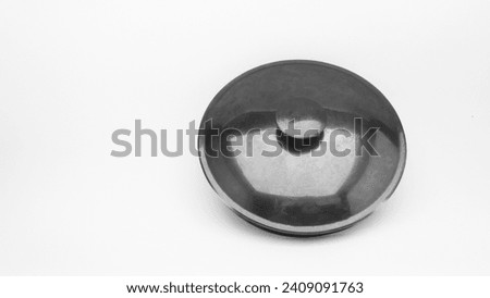 Stainless Steel Mug Lid Isolated on White Background