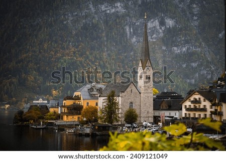 This picture was made about Halsatt church in the city center
