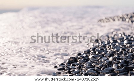 Sea side stone background for product