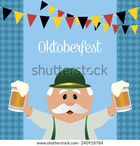 abstract oktoberfest background with some special objects