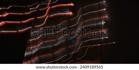 lights effect on black. long exposition. abstract image