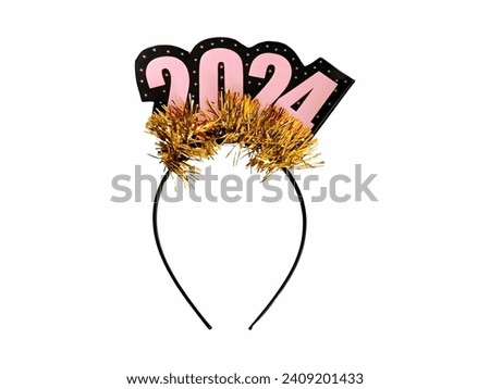 2024 Vision. Headband Embellished with the Promising Year, Symbolizing Hope and New Beginnings