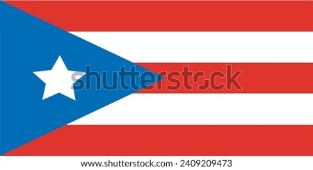 National and Official Flag Puerto Rico with eps file. 
