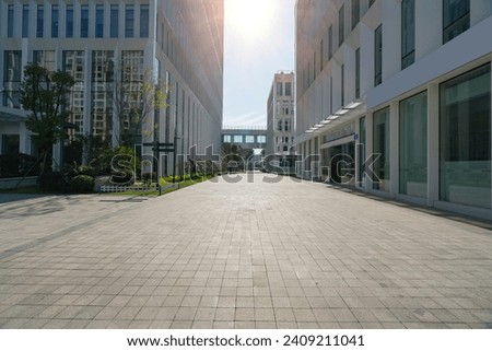 Financial Center Plaza and Office Building Royalty-Free Stock Photo #2409211041