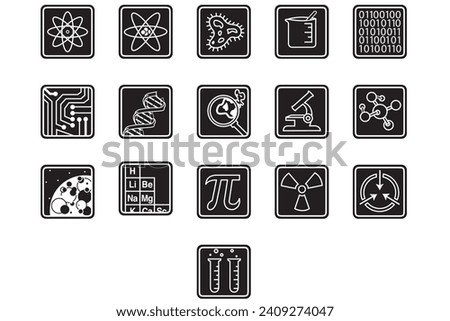Science vector sign, scientific icon, technology vector icon. lab clip art. 