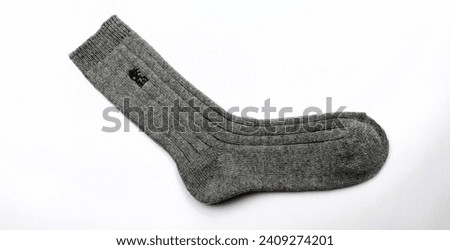 Gray Thick Sock Product Photo Royalty-Free Stock Photo #2409274201