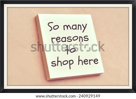 Text so many reasons to shop here on the short note texture background