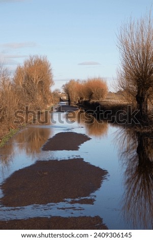 floods on Somerset levels 6th Jan 2024