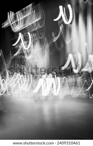 black and white abstract and artistic themed shake effect, night street and city photography