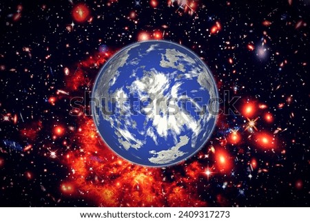 Magnificent earth in outer space. The elements of this image furnished by NASA.

