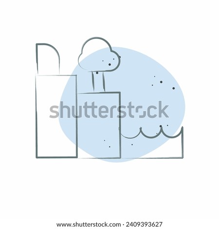 Icon Moher Cliffs. related to Ireland symbol. Color Spot Style. simple design editable. simple illustration