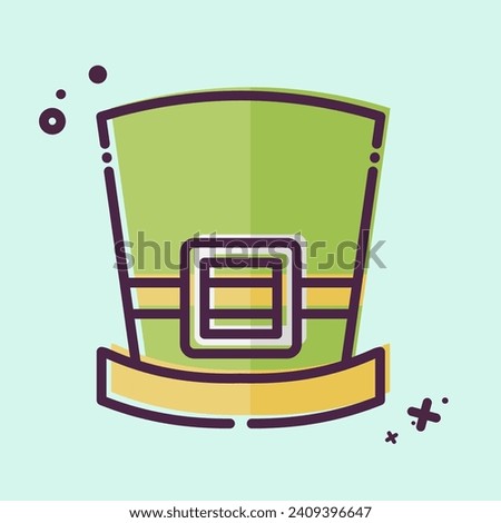 Icon Hat. related to Ireland symbol. MBE style. simple design editable. simple illustration