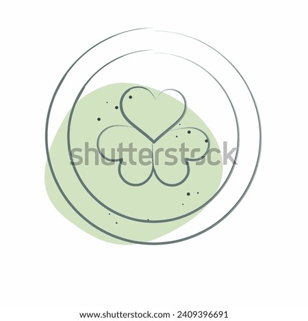 Icon Coin. related to Ireland symbol. Color Spot Style. simple design editable. simple illustration