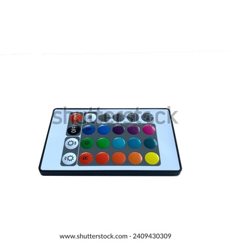 Remote controller for RGB LED lamp isolated on the white background