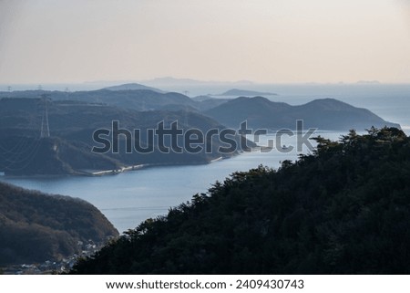 Very beautiful scenery of Kojima Peninsula in Okayama City, Okayama Prefecture, Japan Royalty-Free Stock Photo #2409430743