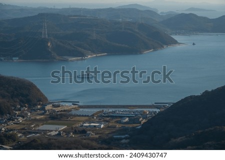 Very beautiful scenery of Kojima Peninsula in Okayama City, Okayama Prefecture, Japan Royalty-Free Stock Photo #2409430747