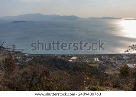 Very beautiful scenery of Kojima Peninsula in Okayama City, Okayama Prefecture, Japan Royalty-Free Stock Photo #2409430763
