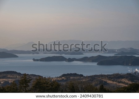 Very beautiful scenery of Kojima Peninsula in Okayama City, Okayama Prefecture, Japan Royalty-Free Stock Photo #2409430781