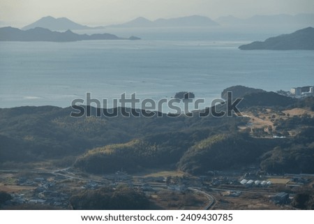 Very beautiful scenery of Kojima Peninsula in Okayama City, Okayama Prefecture, Japan Royalty-Free Stock Photo #2409430785
